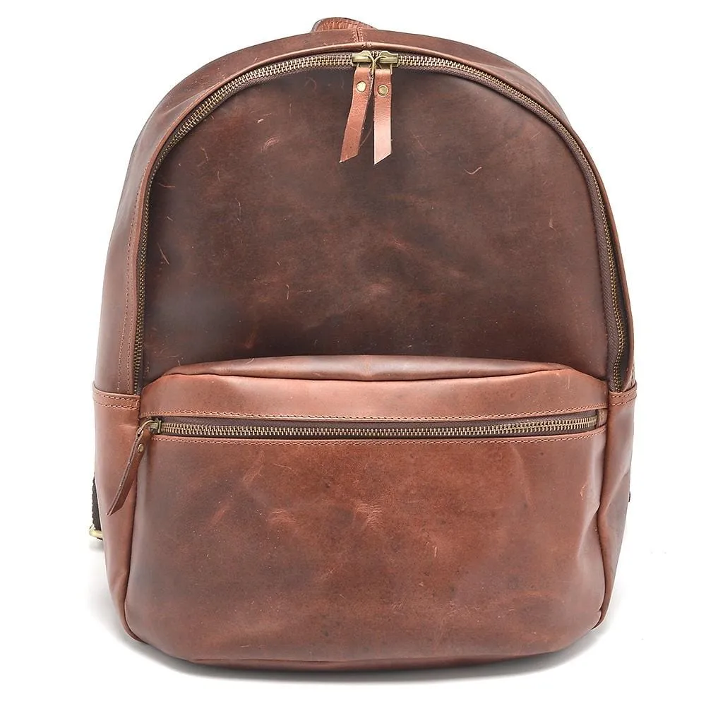 Rustic Leather Backpack