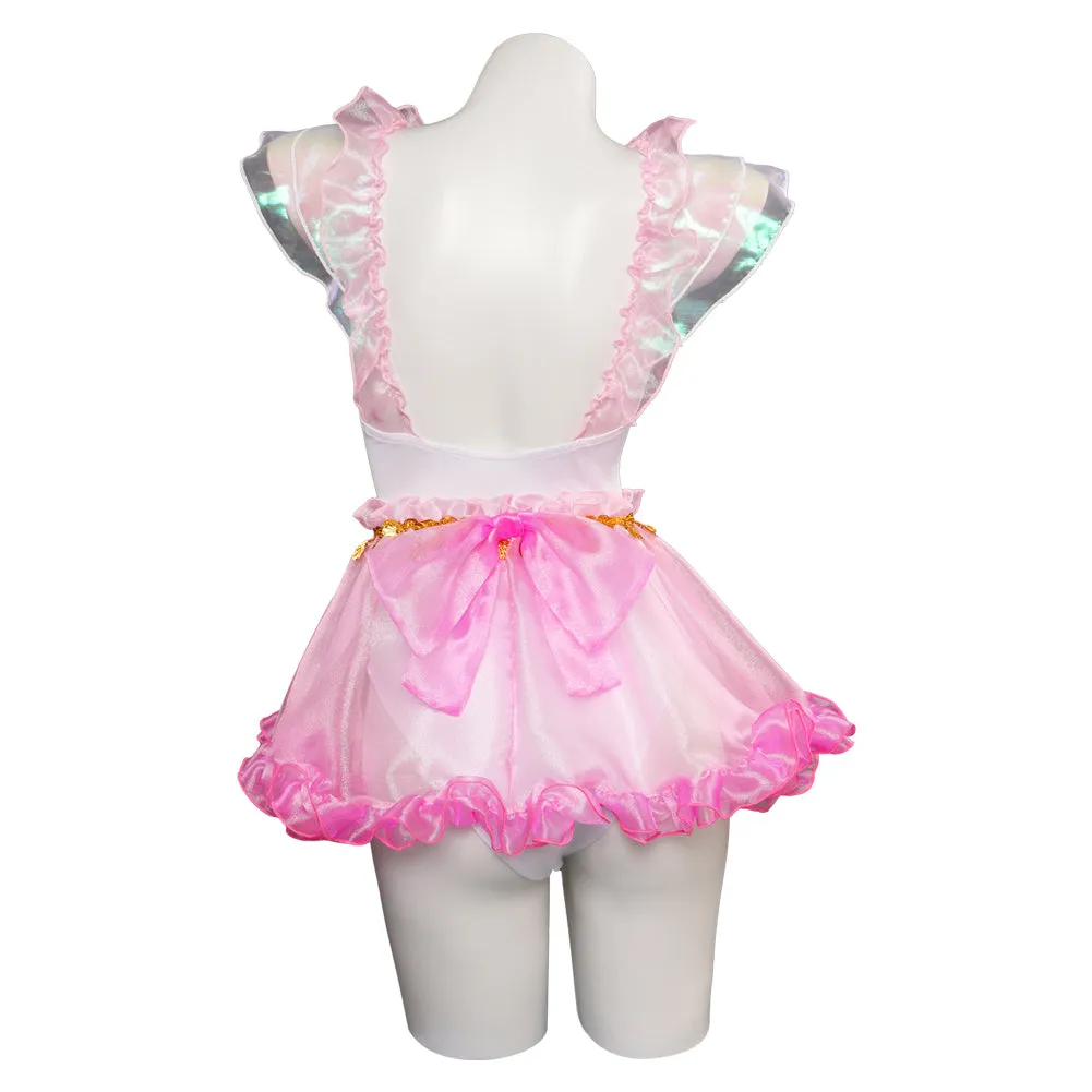 Sailor Moon Chibiusa Original Design Pink Swimsuit Cosplay Costume Halloween Carnival Suit
