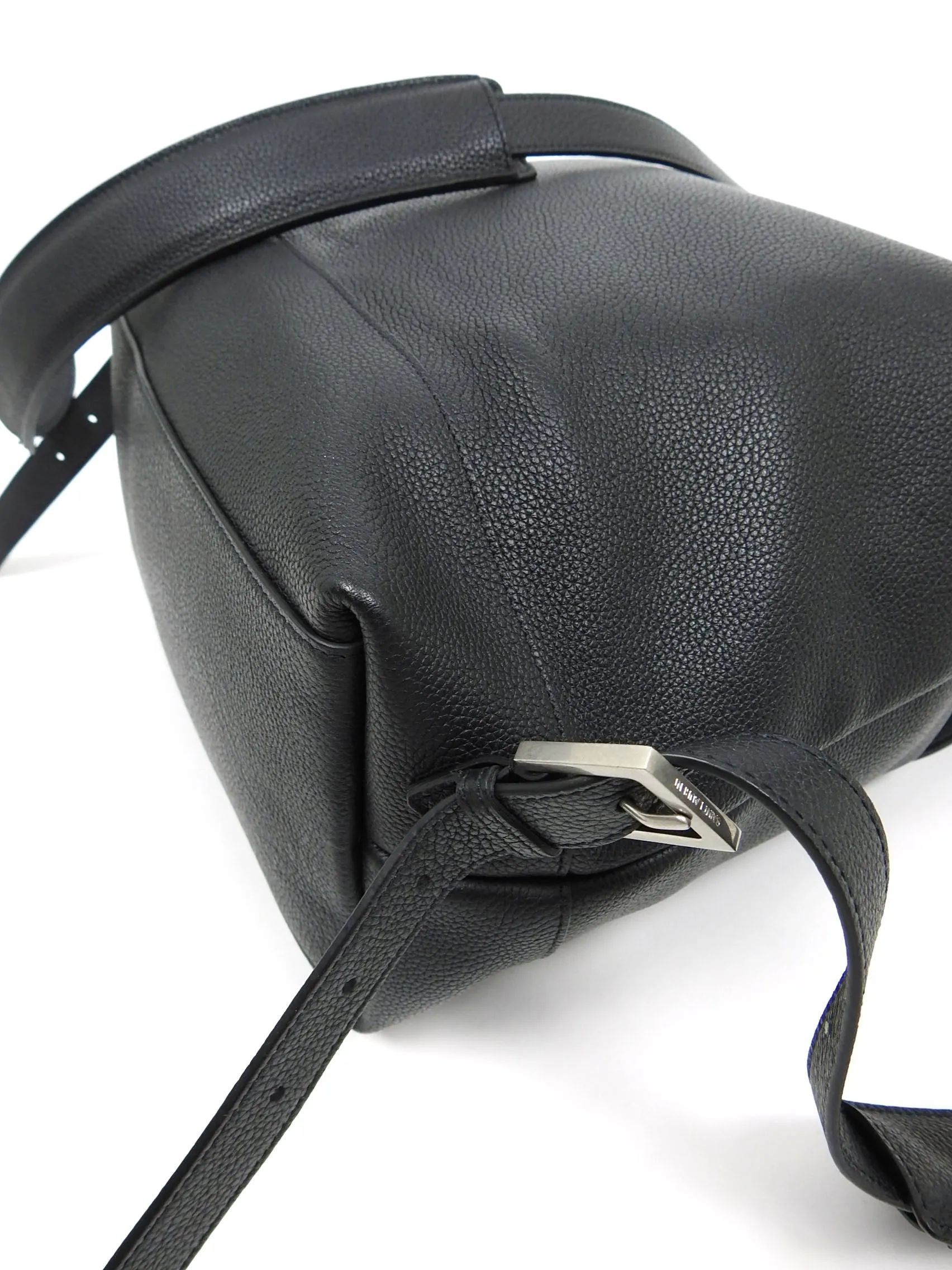 Saint Laurent Black Grained Leather Backpack
