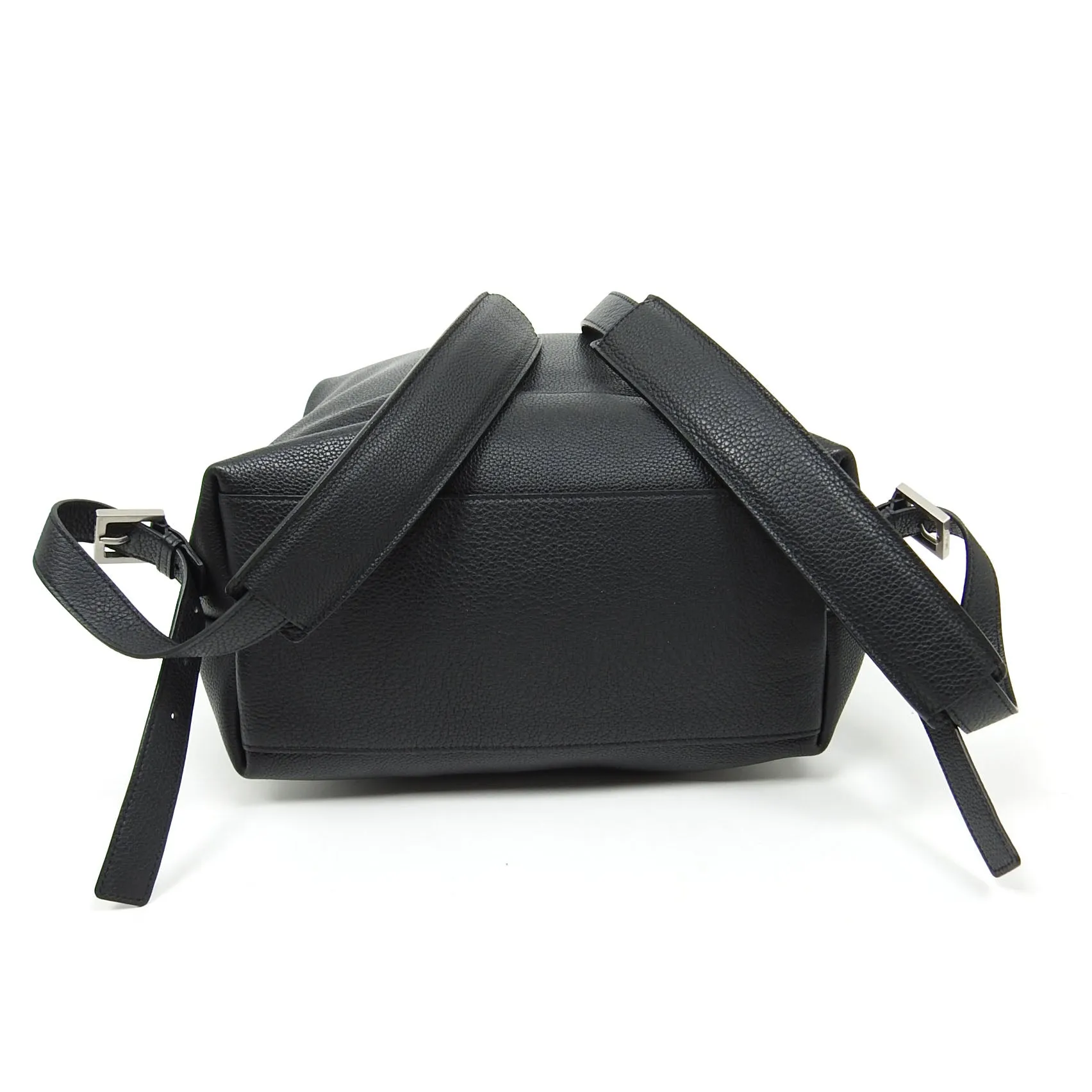 Saint Laurent Black Grained Leather Backpack