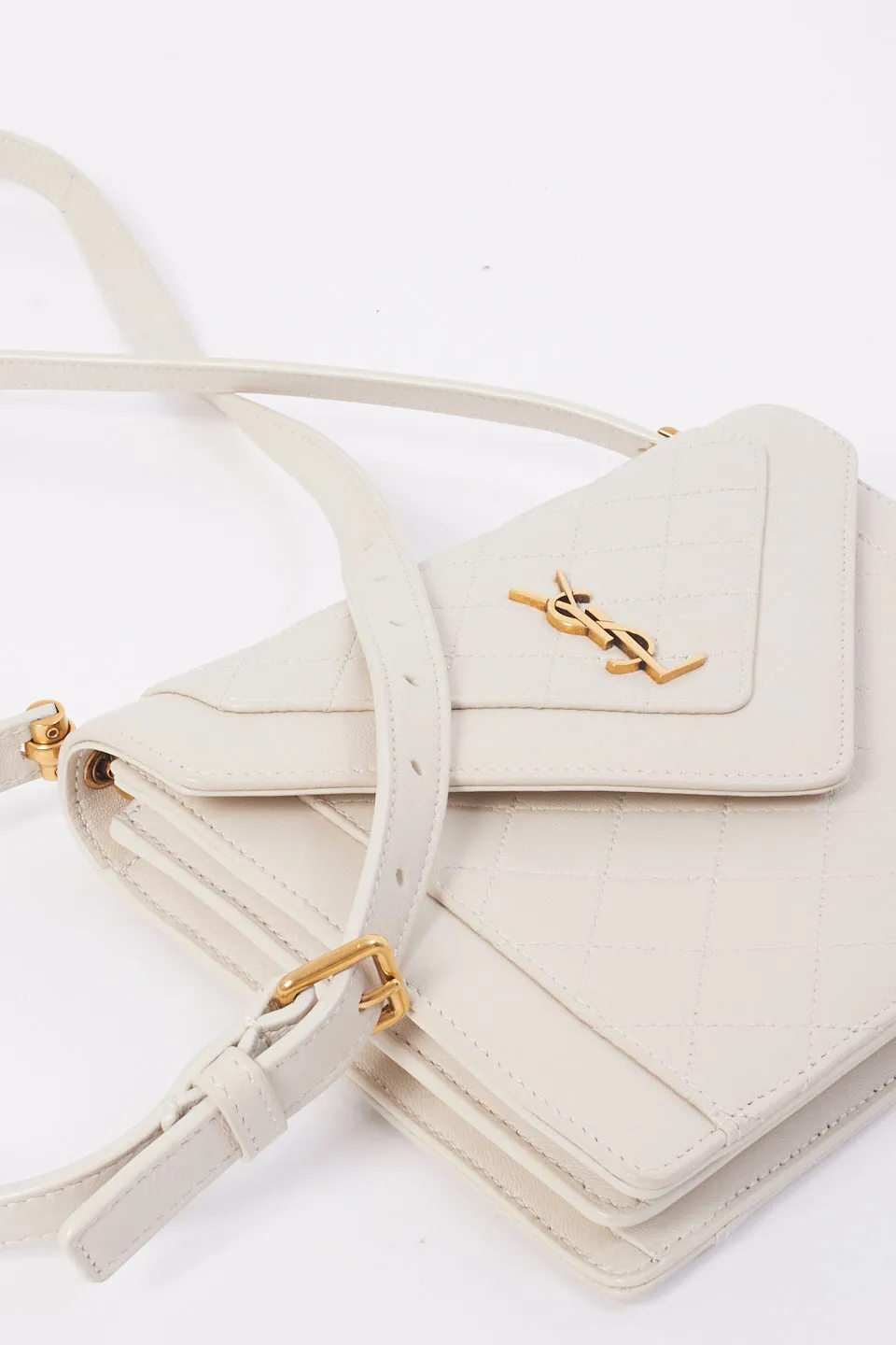 Saint Laurent White Gaby Mini Satchel Shoulder Bag