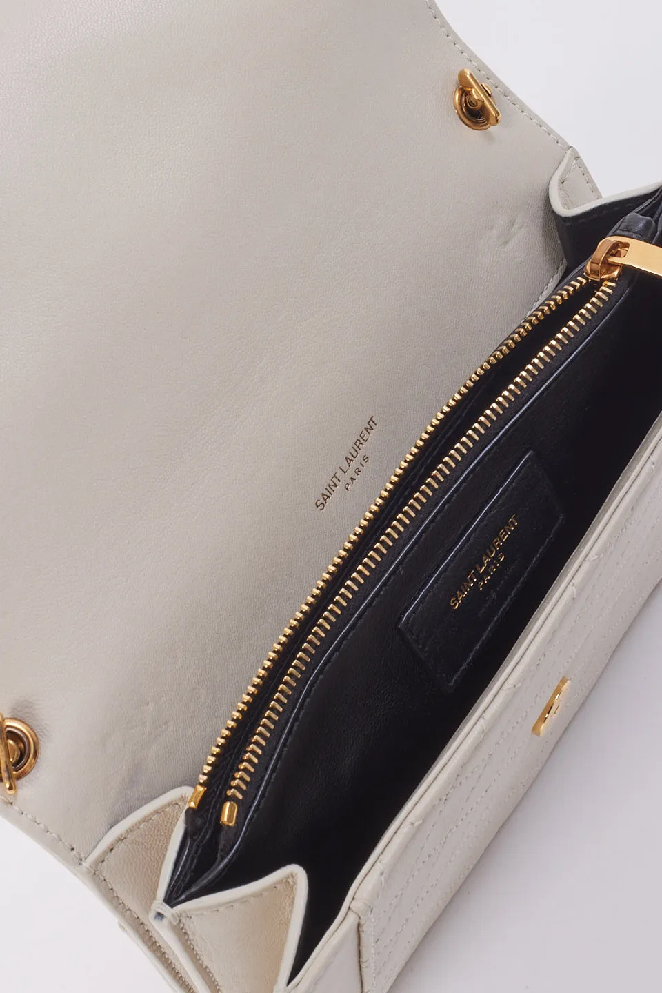 Saint Laurent White Gaby Mini Satchel Shoulder Bag