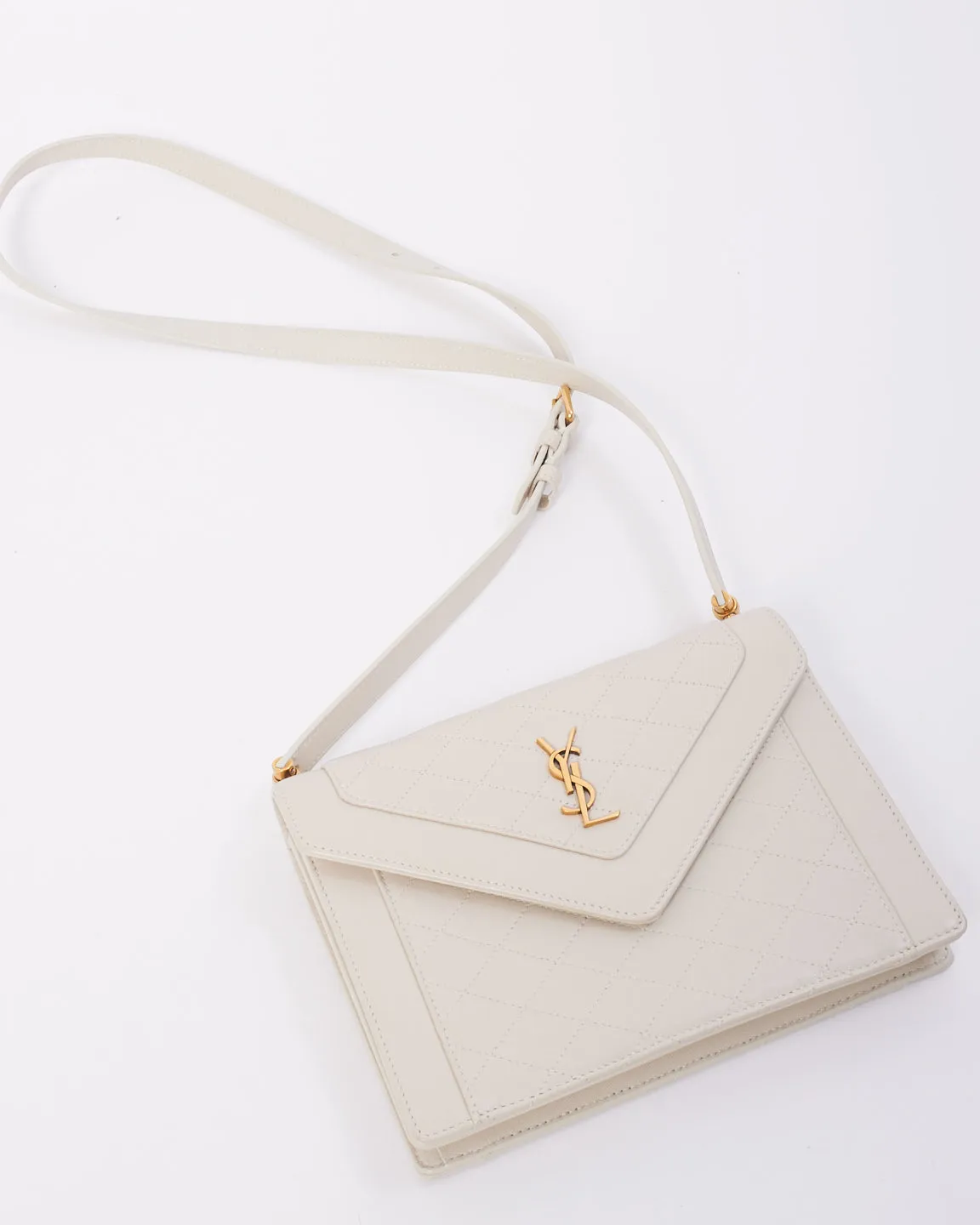 Saint Laurent White Gaby Mini Satchel Shoulder Bag