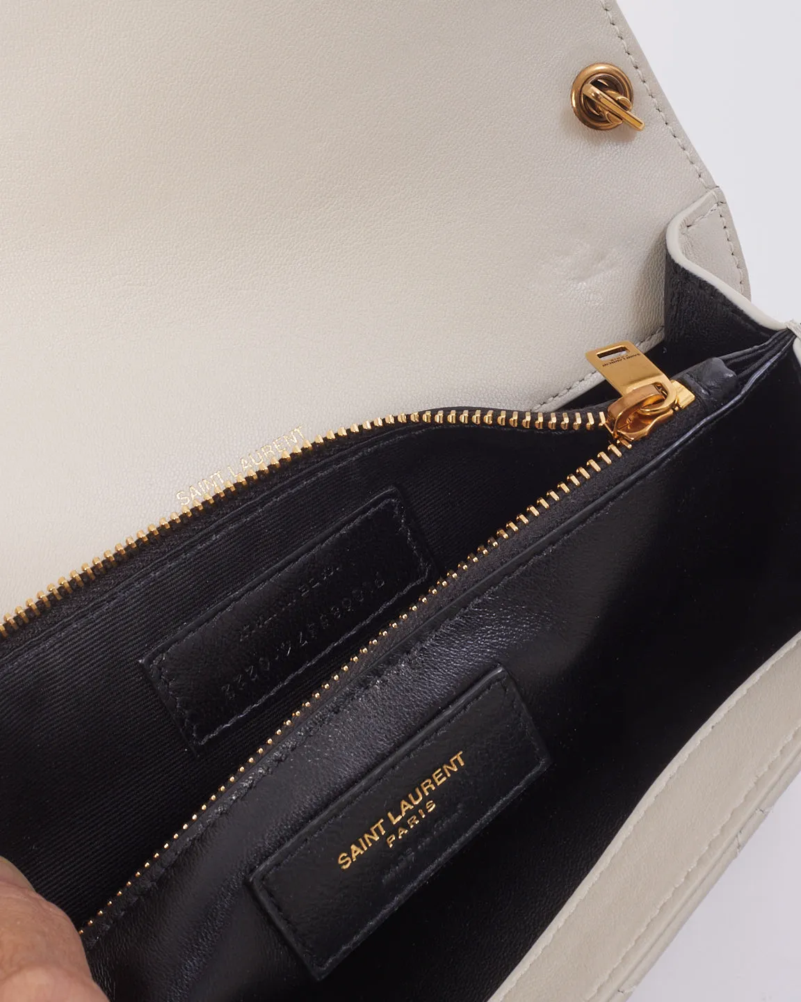 Saint Laurent White Gaby Mini Satchel Shoulder Bag