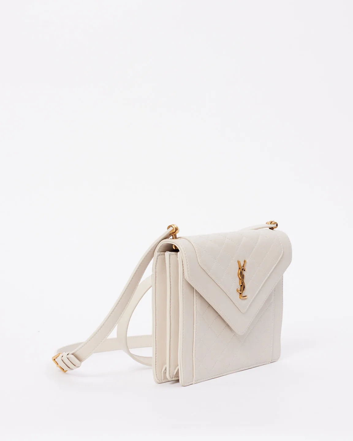 Saint Laurent White Gaby Mini Satchel Shoulder Bag