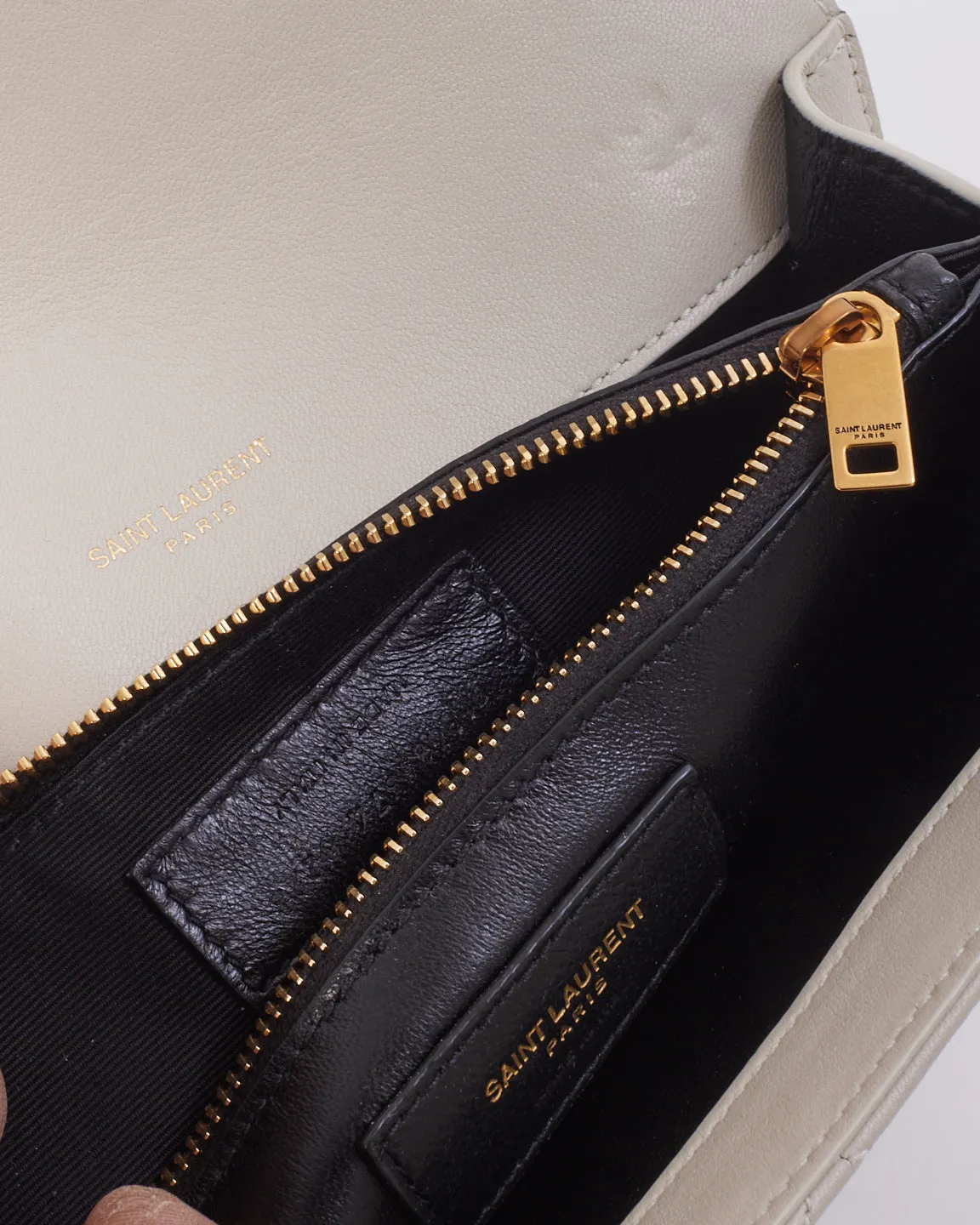 Saint Laurent White Gaby Mini Satchel Shoulder Bag