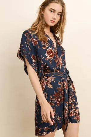 SAM FLORAL KIMONO DRESS