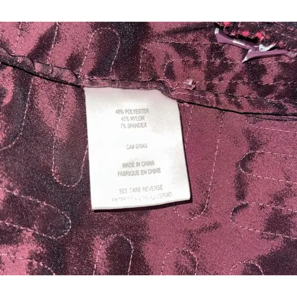 Samuel Dong Women's Dark Red Textured Long Sleeve Dinner Jacket
