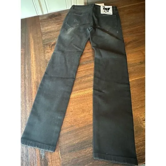Sandrine Rose/Free People distressed black skinny jean