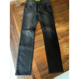 Sandrine Rose/Free People distressed black skinny jean
