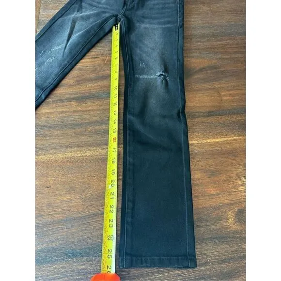 Sandrine Rose/Free People distressed black skinny jean
