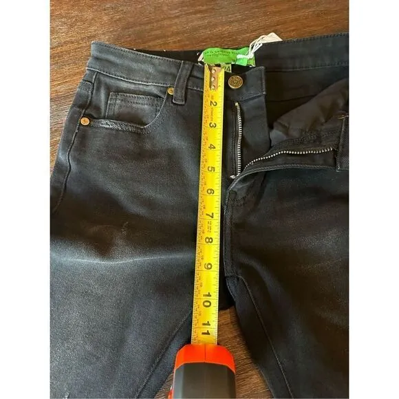 Sandrine Rose/Free People distressed black skinny jean