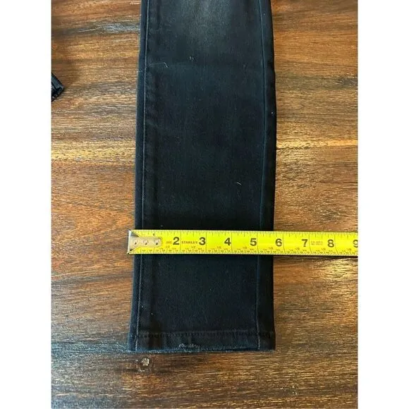 Sandrine Rose/Free People distressed black skinny jean