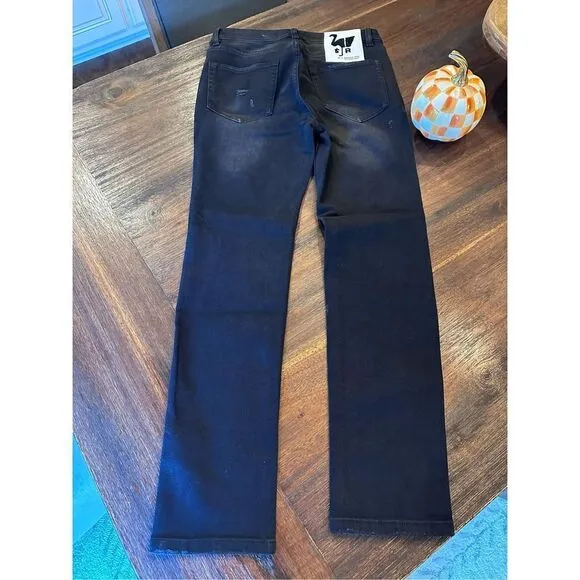 Sandrine Rose/Free People distressed black skinny jean