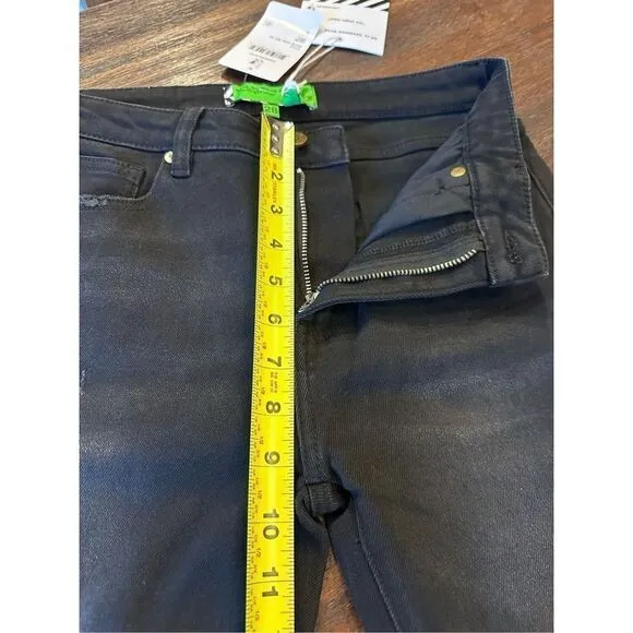 Sandrine Rose/Free People distressed black skinny jean