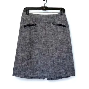 Sandro Studio linen blend chambray blue pencil skirt.  SZ 8