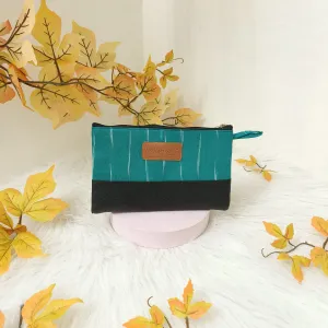 Sarus Crane Classic Purse Peacock green colour with White Prints.