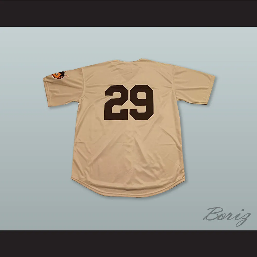 Satchel Paige 29 St. Louis Browns Tan Baseball Jersey