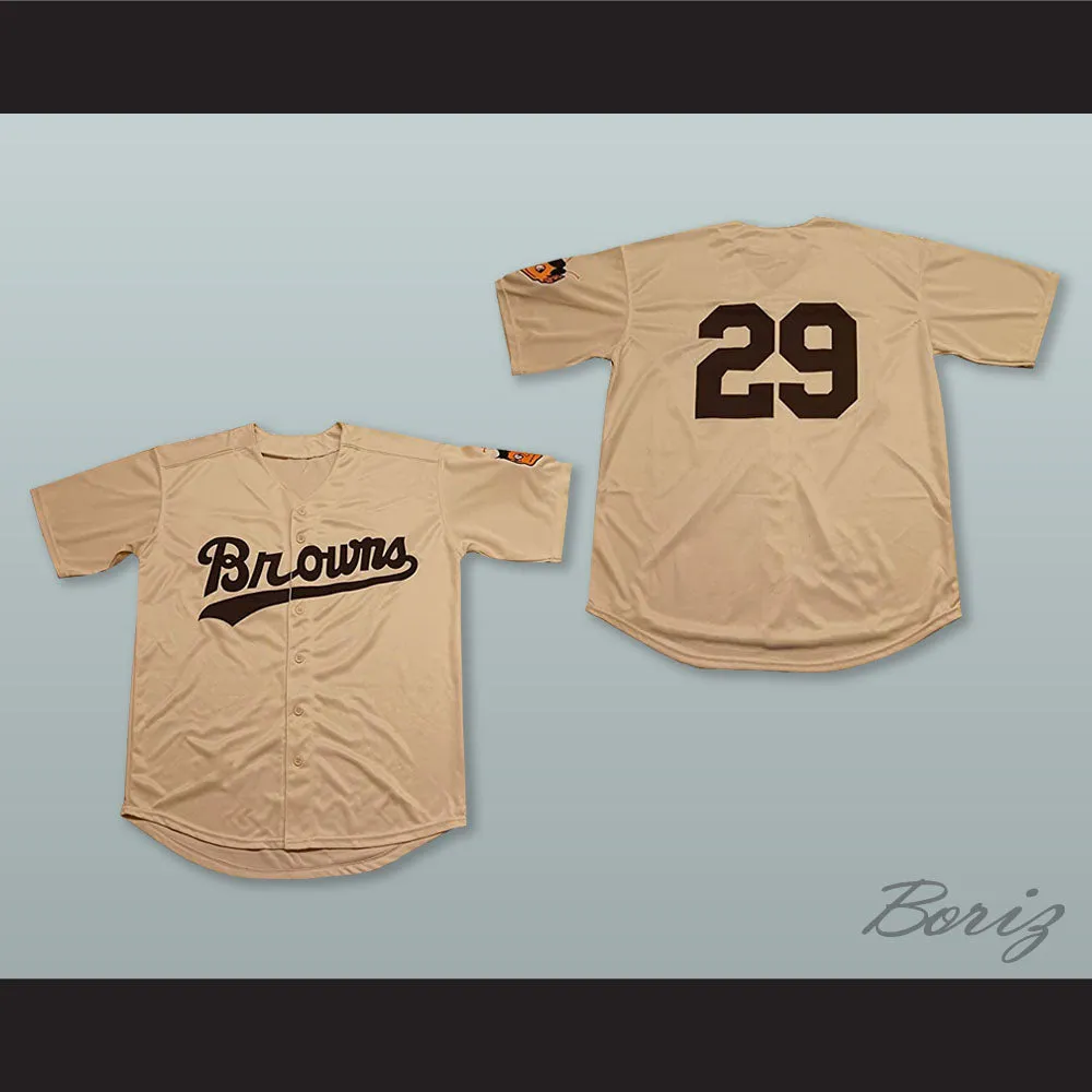 Satchel Paige 29 St. Louis Browns Tan Baseball Jersey