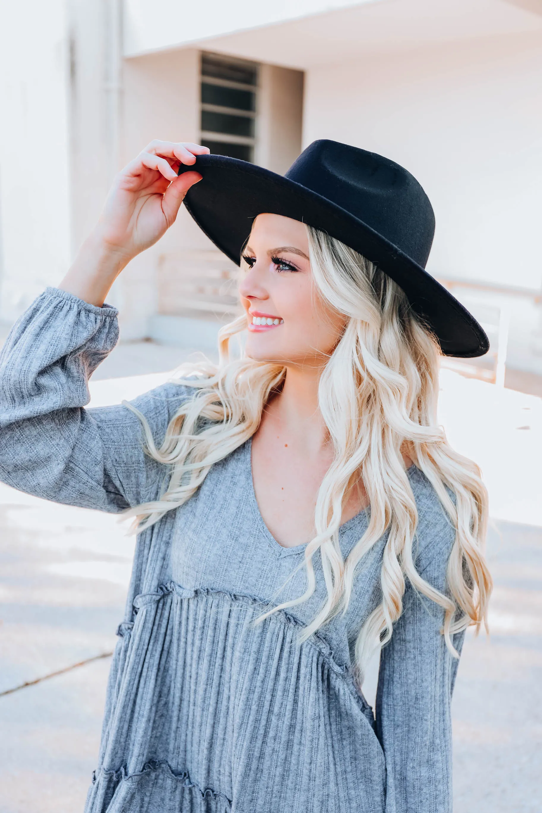 Senna Fedora Hat - Black