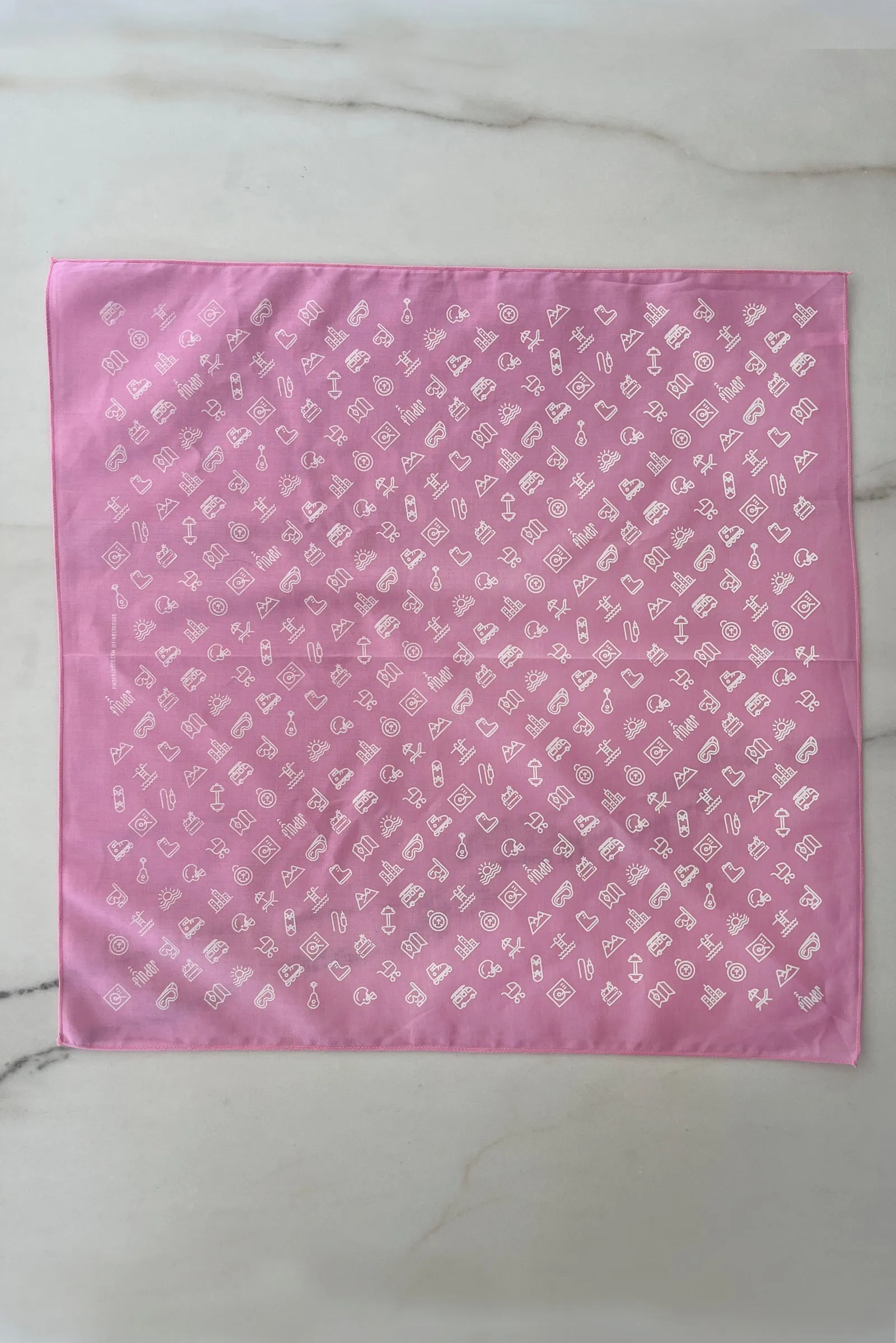 Silkscreened Cotton Bandana