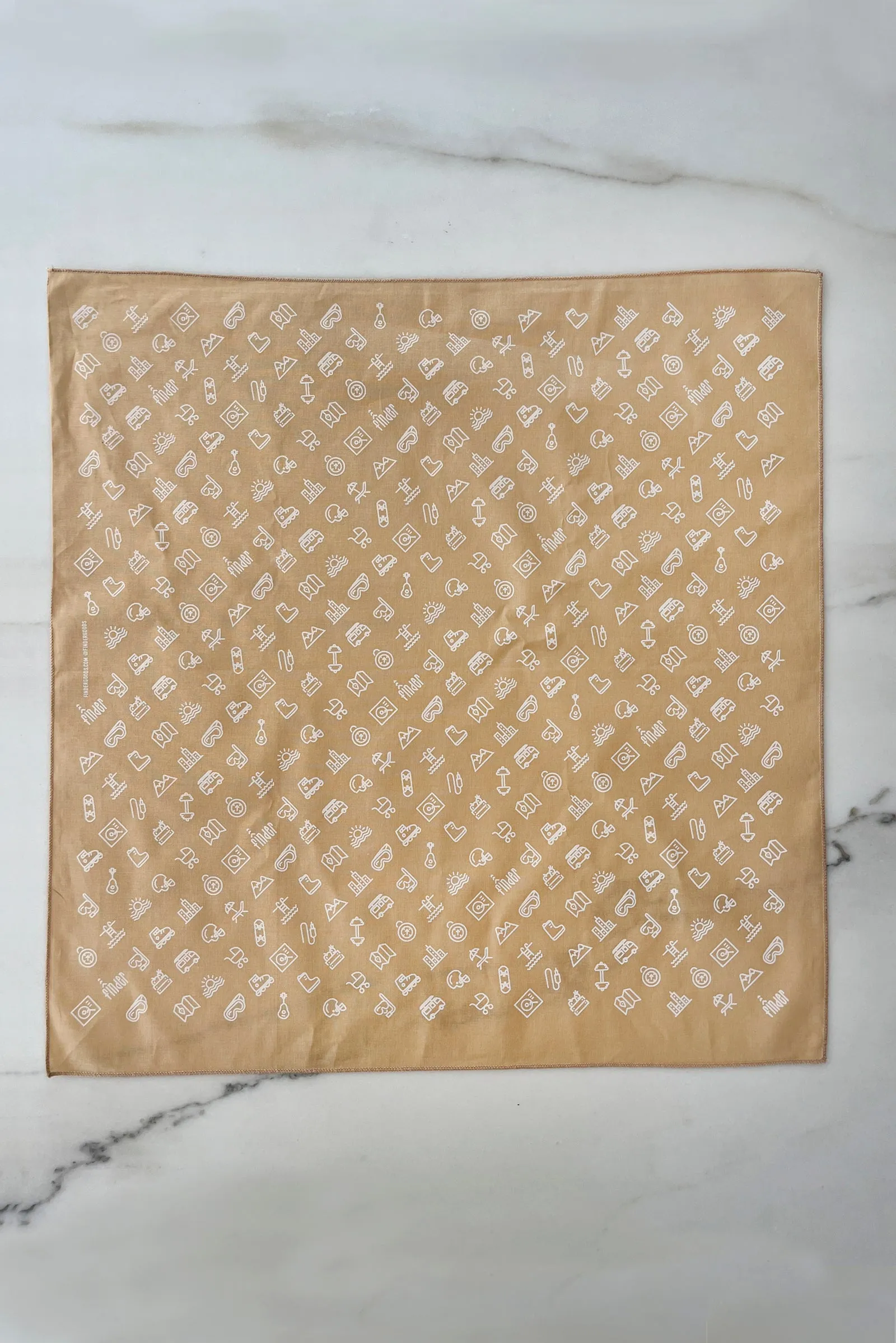 Silkscreened Cotton Bandana