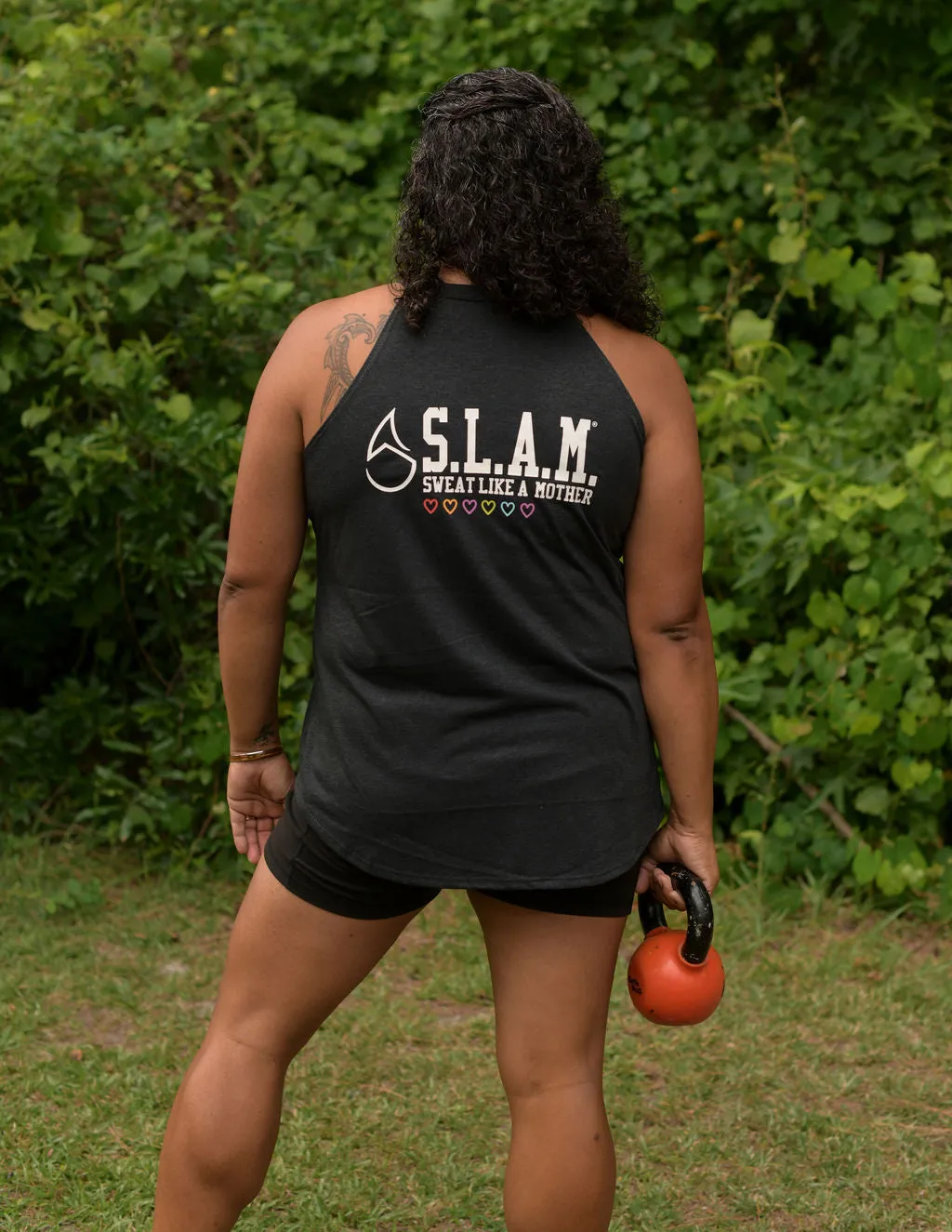 S.L.A.M. Be You Trendy Ribbed High Neck Tank