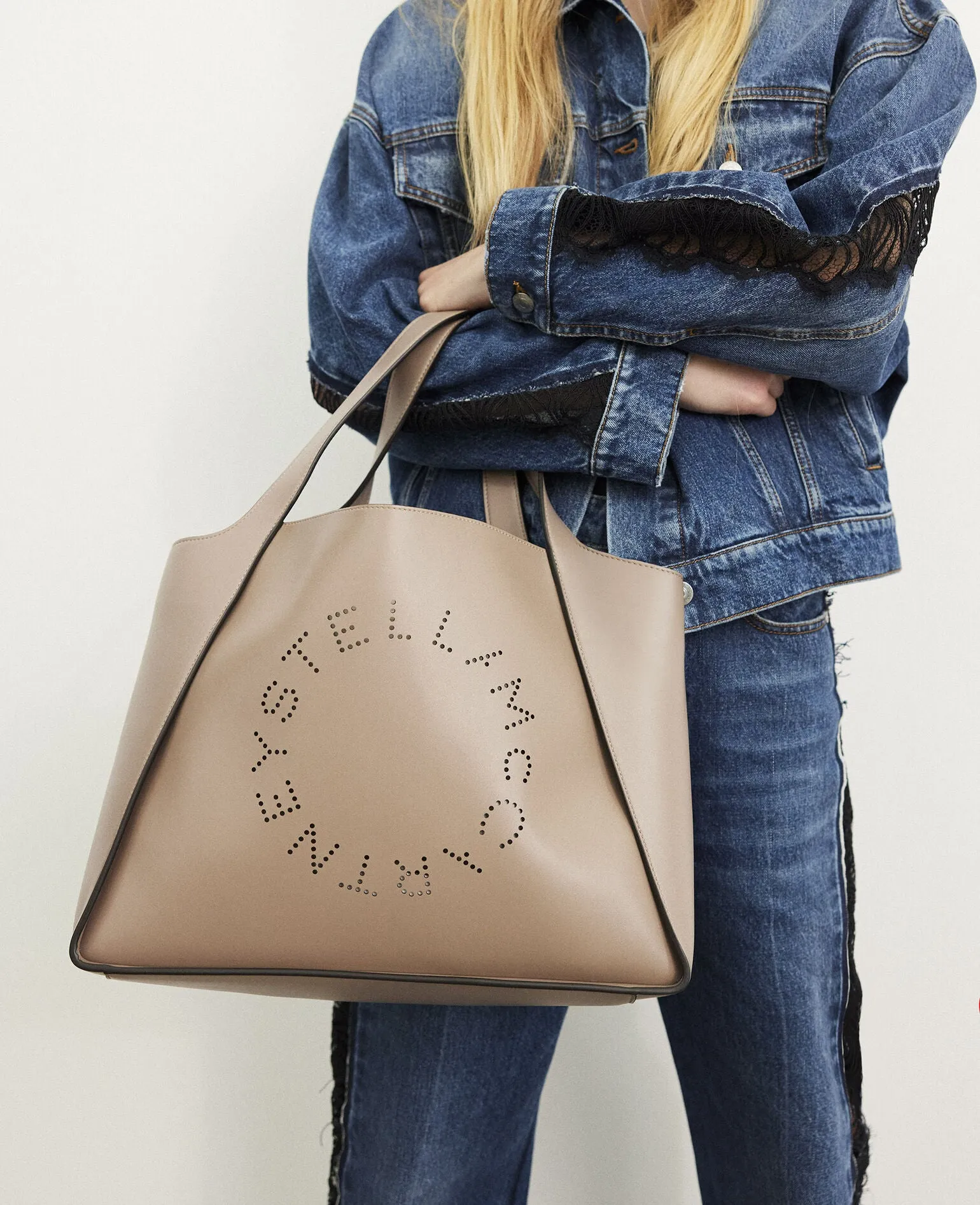 [S.McCARTNEY] TOTE LOGO ALTER MAT - MOSS