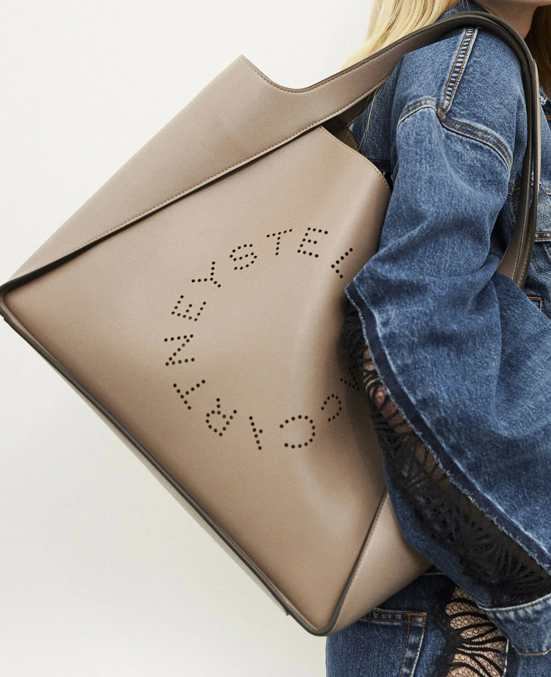 [S.McCARTNEY] TOTE LOGO ALTER MAT - MOSS