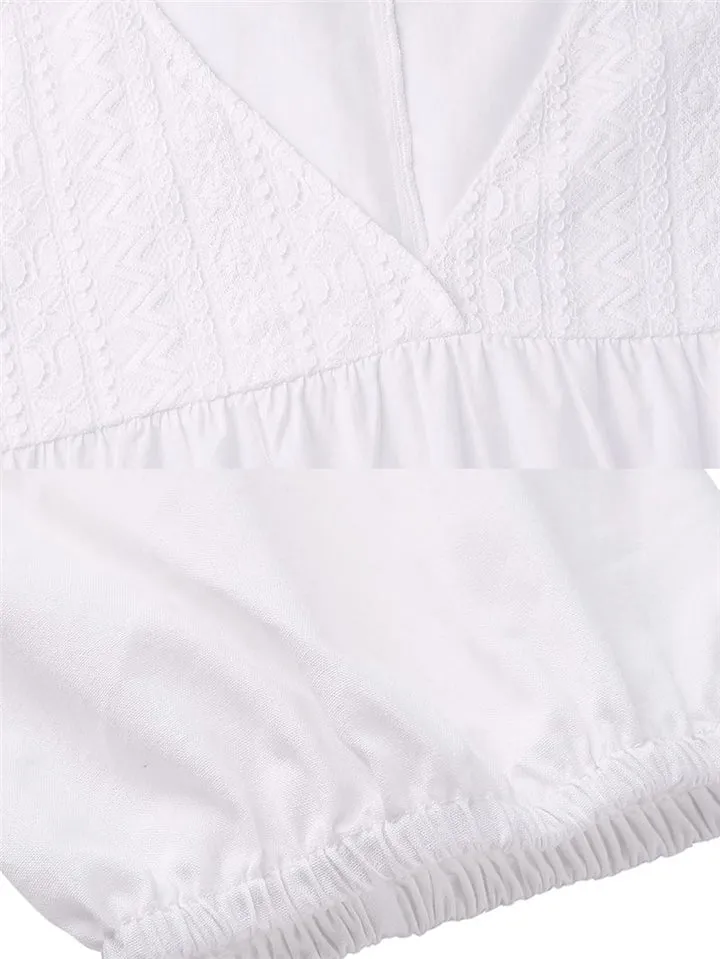 Soft Touch Ruffled Detailing V Neck Long Sleeve Loose Fit Maxi Nightgown
