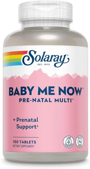 Solaray Baby Me Now Prenatal Multi-Vitamin, Original Formula 150ct
