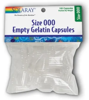 Solaray Empty Gelatin Capsules, 100 Count