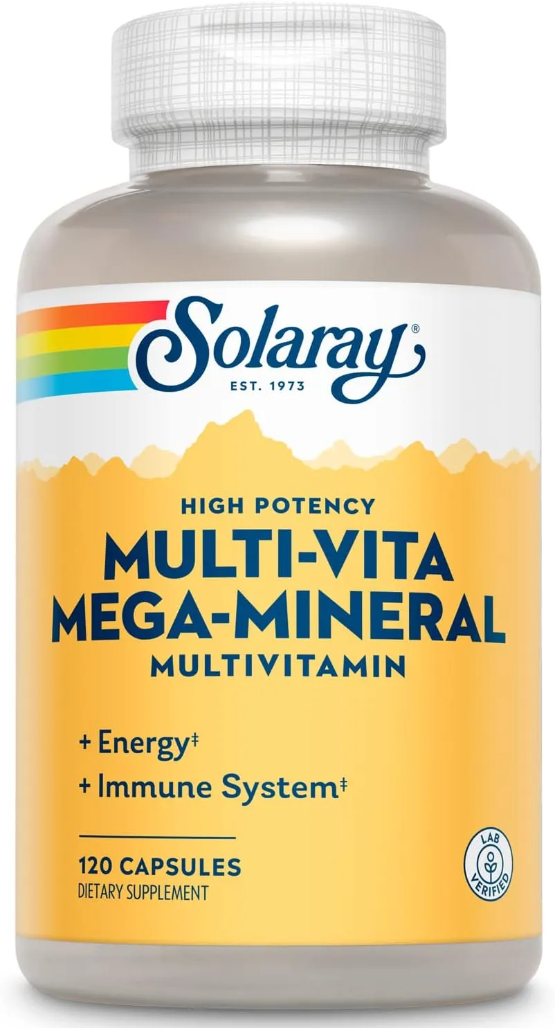 Solaray Multi-Vita Mega-Mineral Multi-Vitamin Capsules | 120 Count