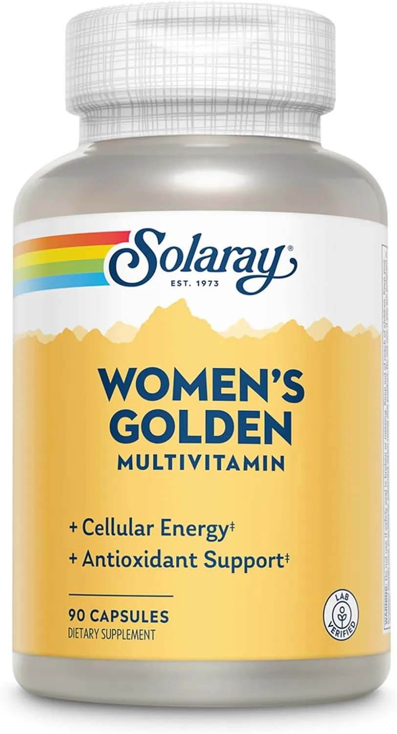 Solaray Women's Golden Multi-Vita-min Capsules, 90 Count