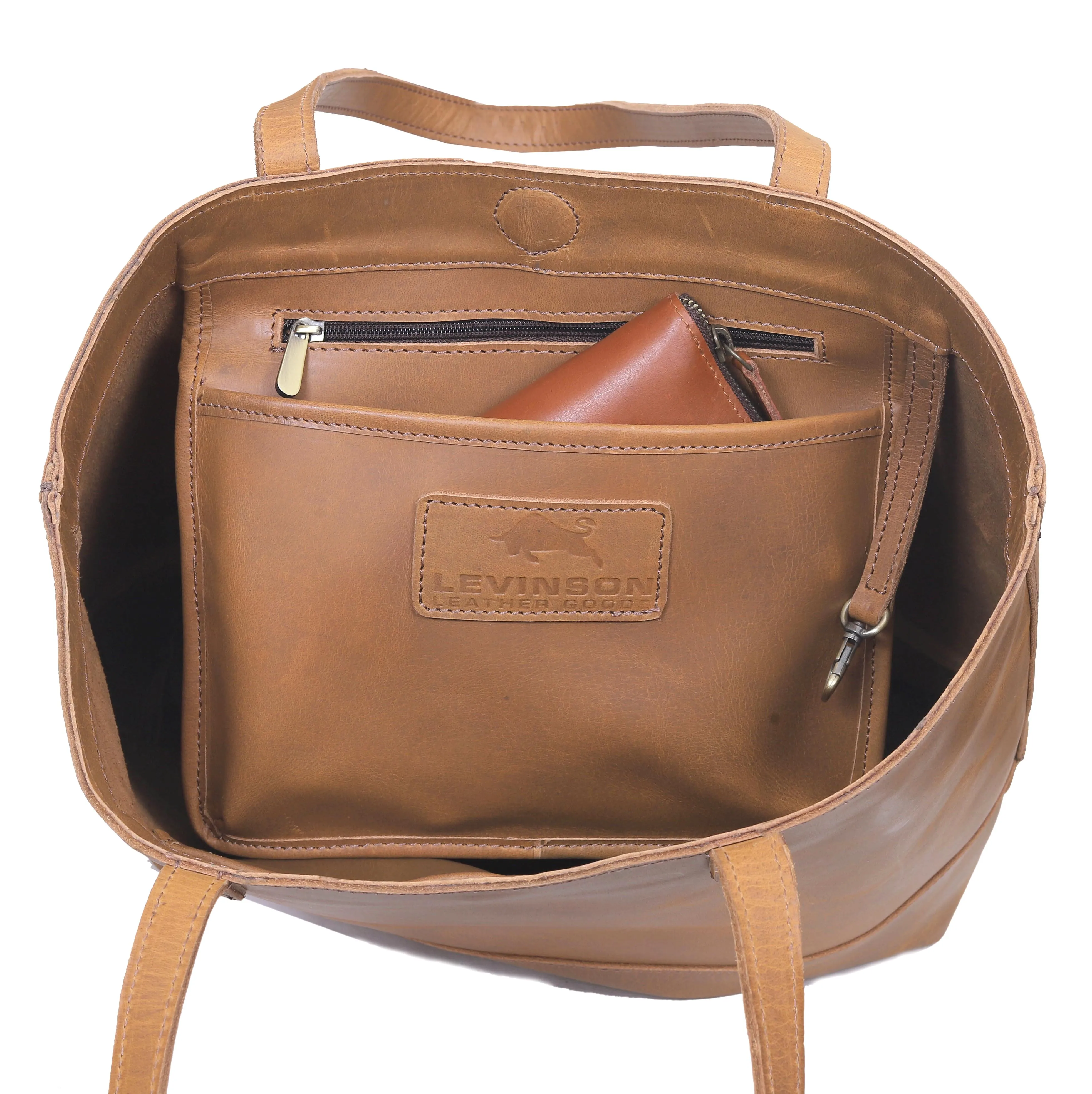 Sophie Buffalo Leather Tote Bag   Wallet Set