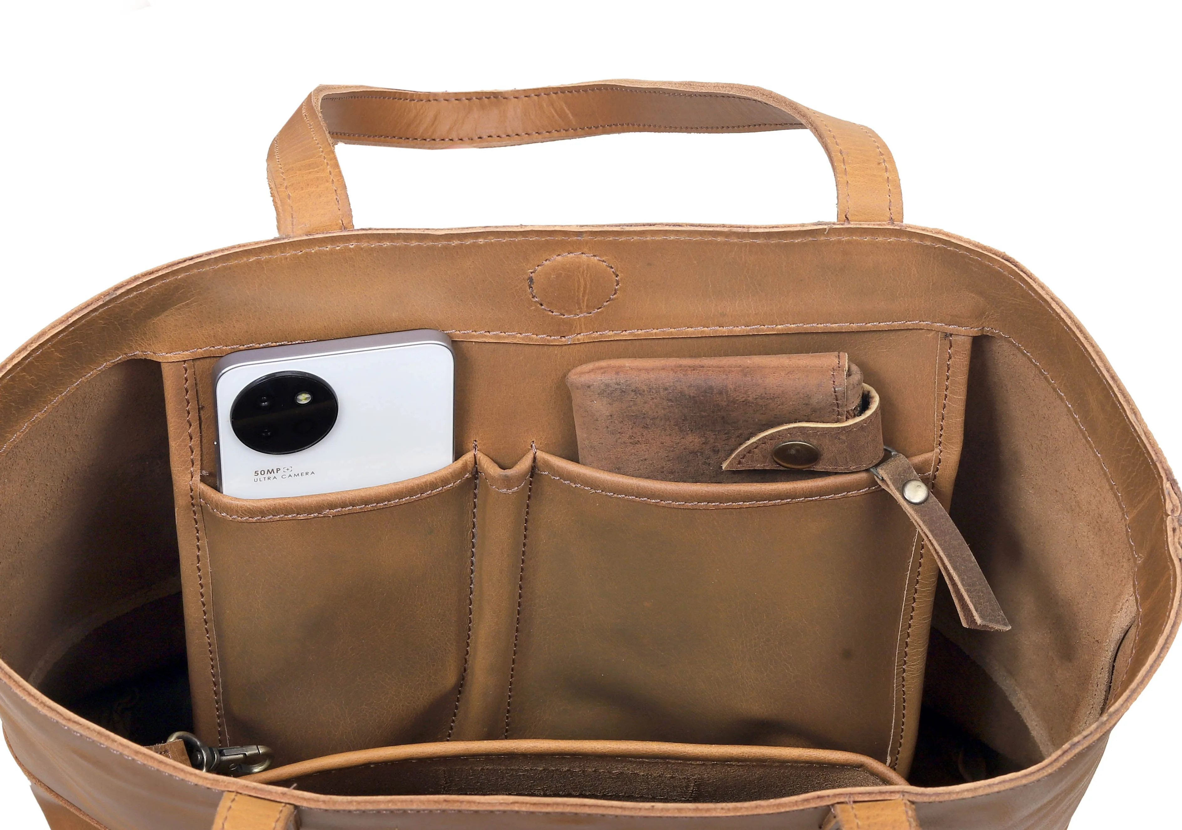 Sophie Buffalo Leather Tote Bag   Wallet Set