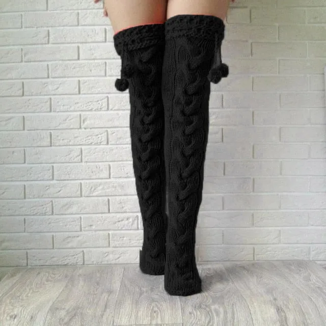 Soxi Cable Knit Knee High Socks