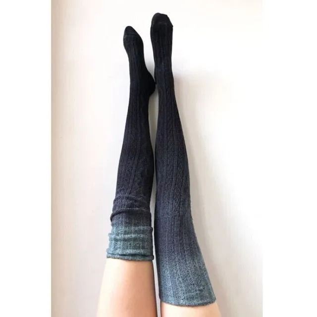 Soxi Cable Knit Knee High Socks