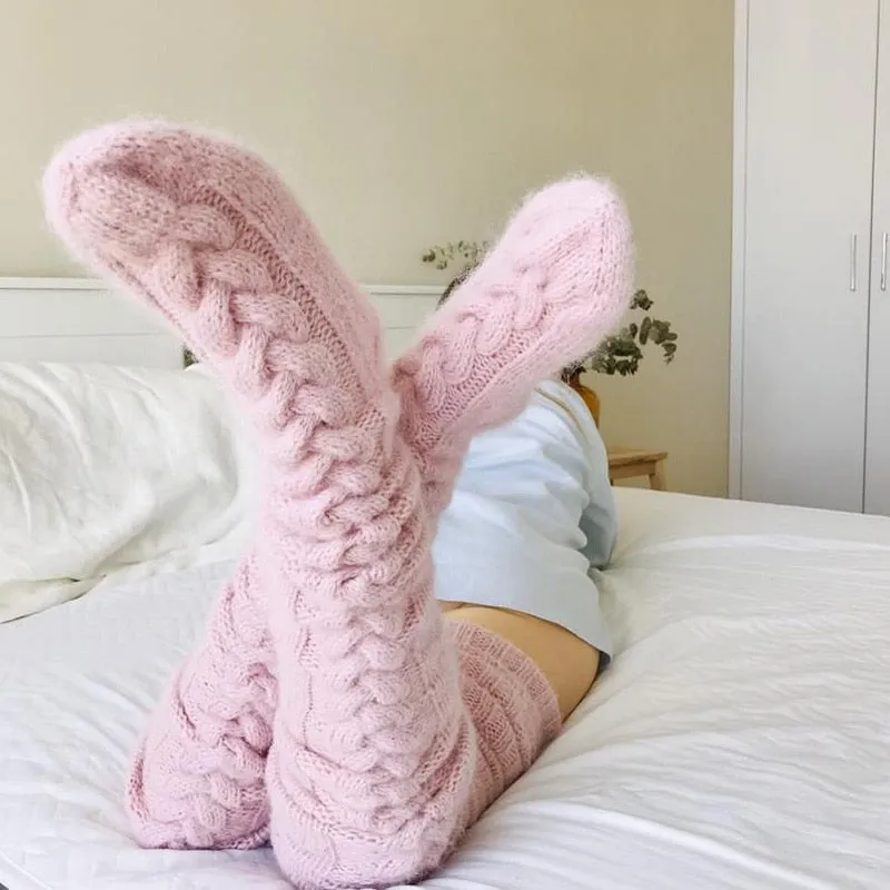 Soxi Cable Knit Knee High Socks
