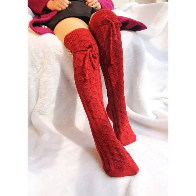 Soxi Cable Knit Knee High Socks