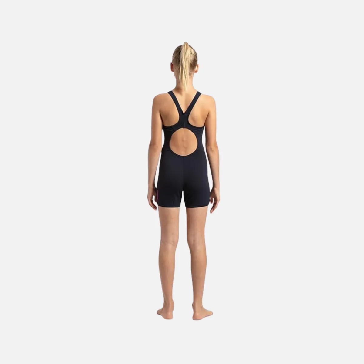 Speedo Kids Girls Essential Endurance  Legsuit -Navy/Electric Pink