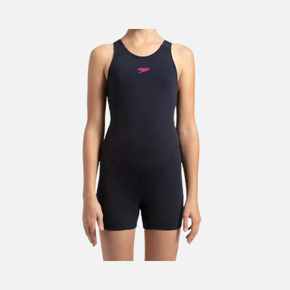Speedo Kids Girls Essential Endurance  Legsuit -Navy/Electric Pink