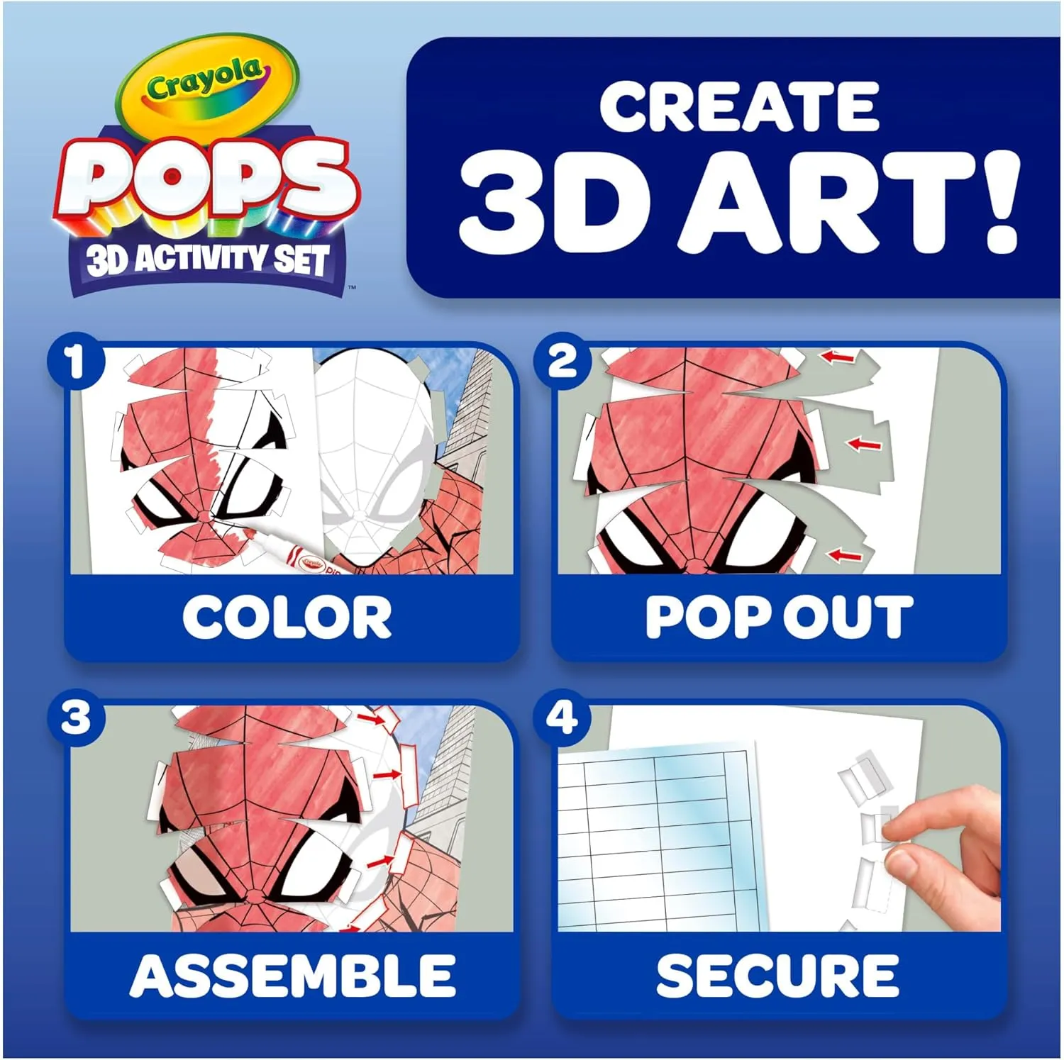 Spiderman, POPs Colour & Activity  Box Kit