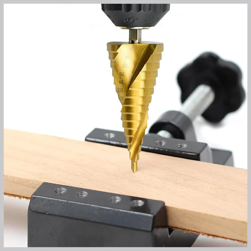 Spiral Step Drill 3 Piece Set | 1/4" | 4-12mm/4-20mm/4-32mm