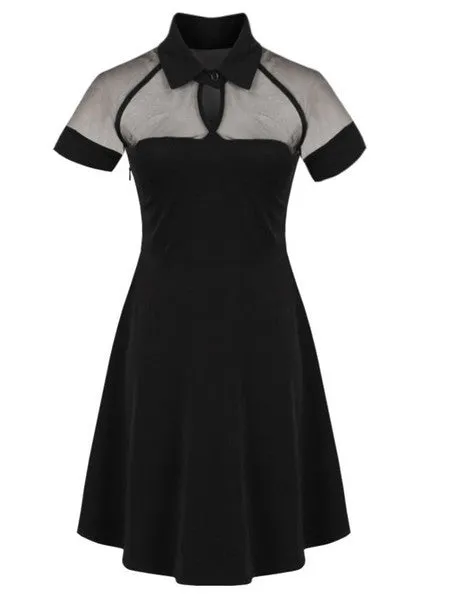 Spring collection - mesh top sweetheart skater dress