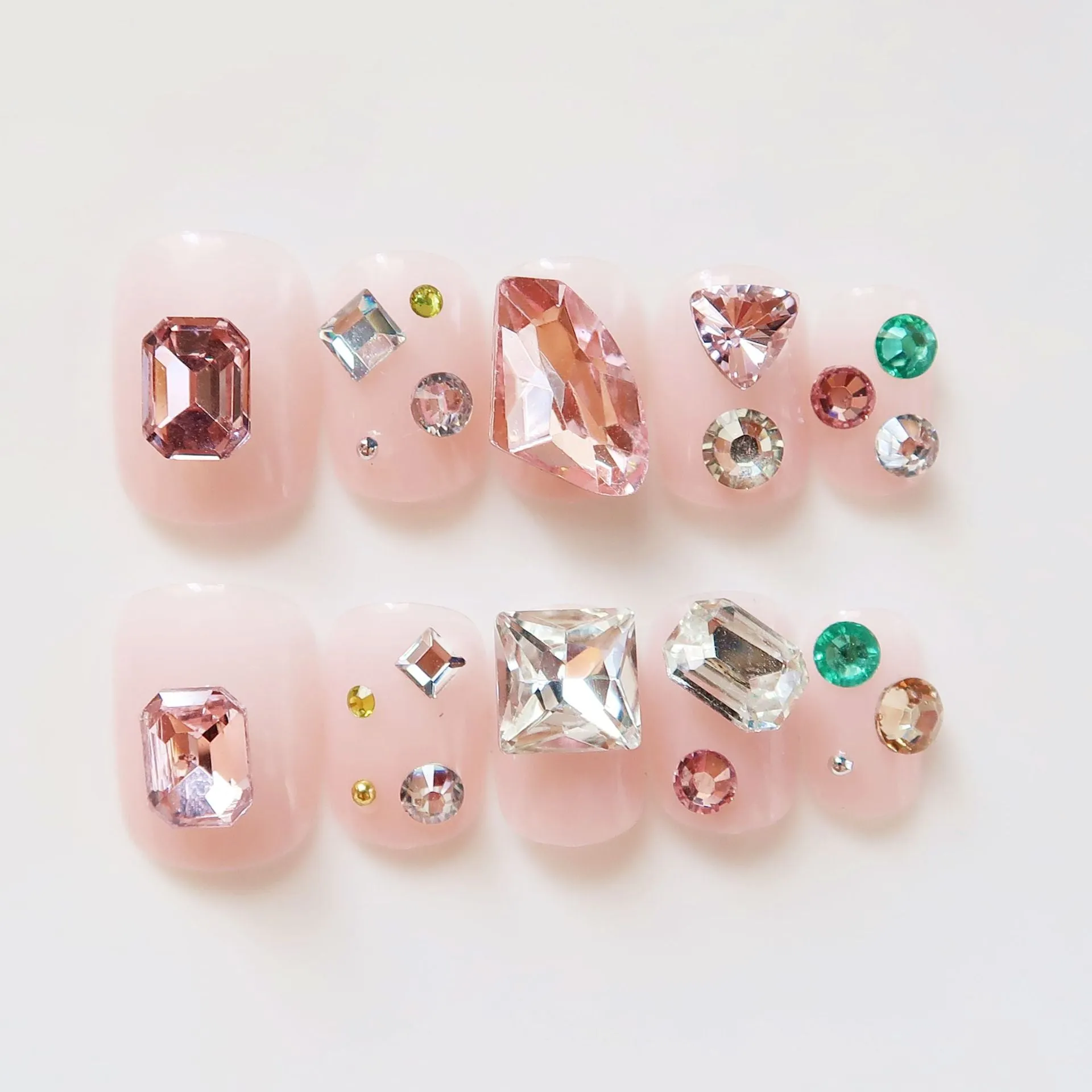 Square luxury rainbow stones