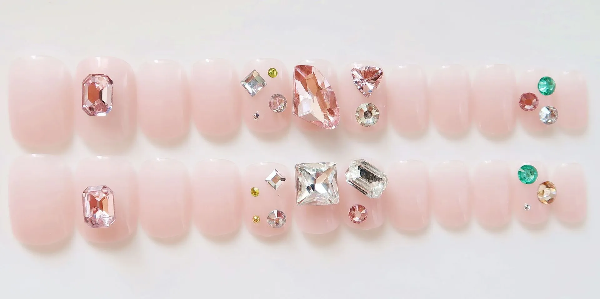 Square luxury rainbow stones