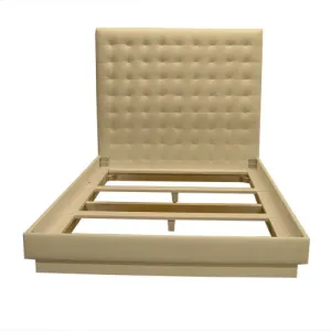 Square Tufted Bed - King - Choice of Fabric