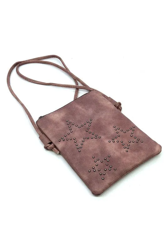 Star Studded Crossbody In Pink