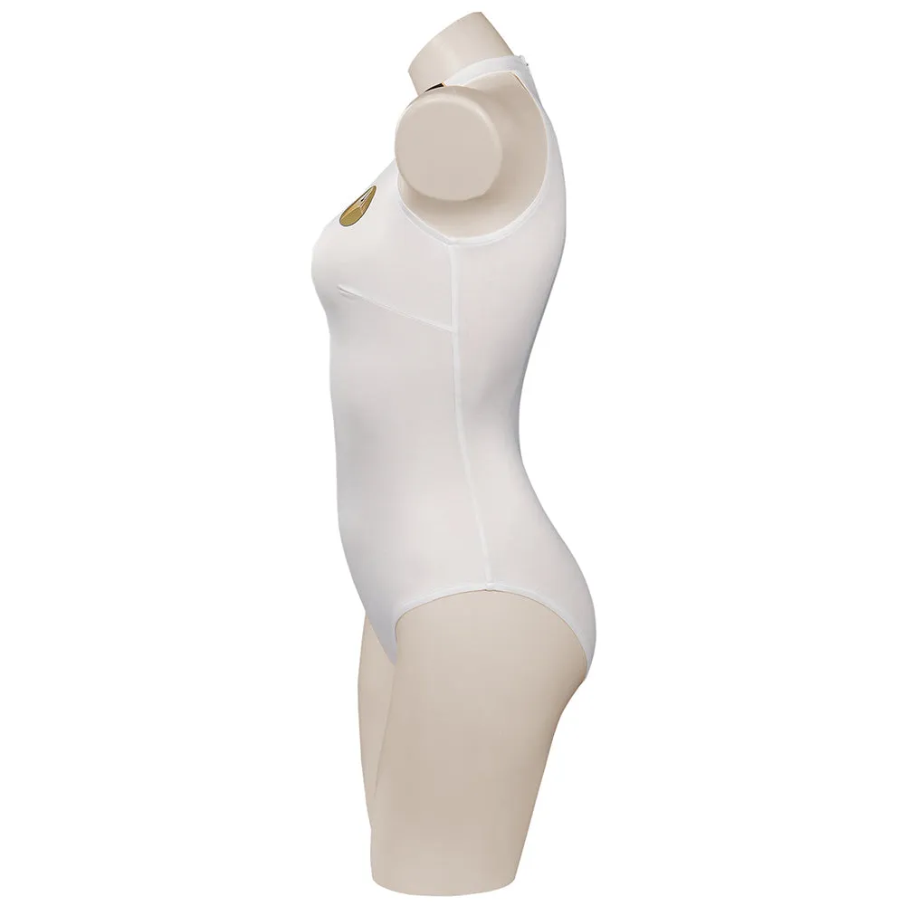 Star Trek: Discovery Season 4 Swimsuit Cosplay Costume White Jumpsuit Swimwear Halloween Carnival Suit
